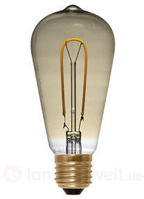 E27 2,7W 922 LED-Rustikalampe Curved Line