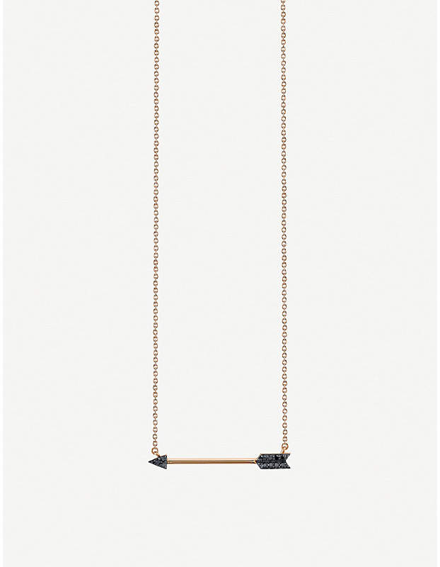 The Alkemistry Sydney Evan arrow 14ct rose-gold necklace