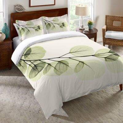 Laural Home® Eucalyptus X-Ray King Comforter in Green/Ivory