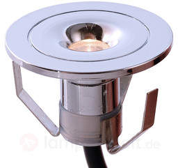 Kleine, verchromte LED-Einbauleuchte Punto Lumi