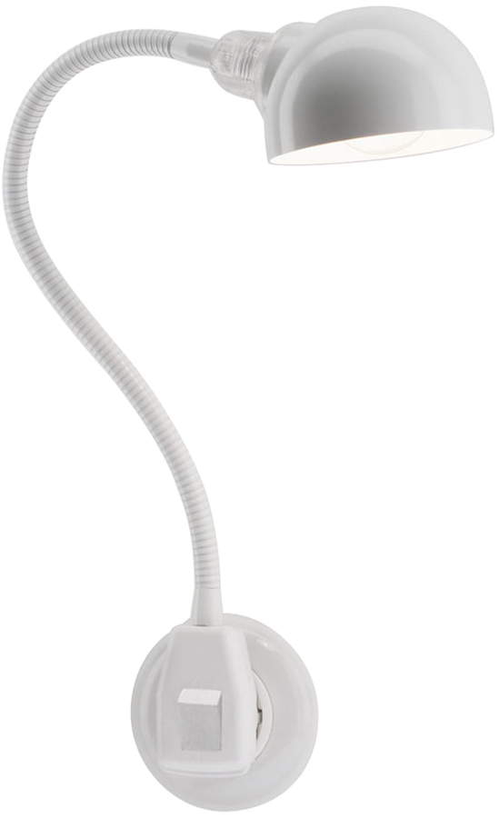 Stiletto - Glühwürmchen Standard mit Halbkugel-Reflektor, Weiß lackiert