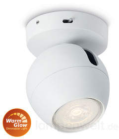 Planet - weißer, einflammiger LED-Strahler