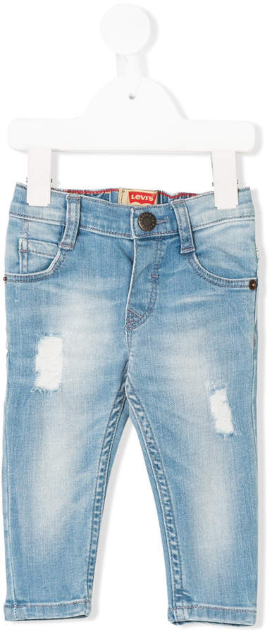 Kids distressed effect jeans