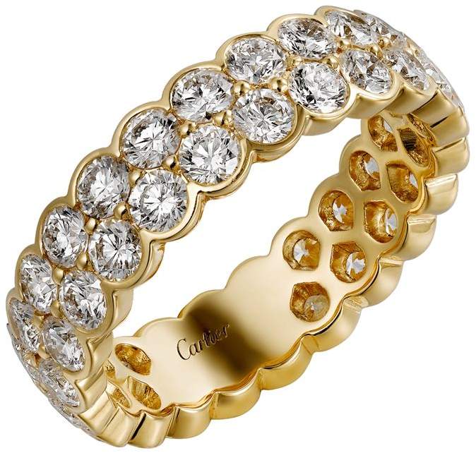 Yellow Gold and Diamond Broderie de Double Wedding Band