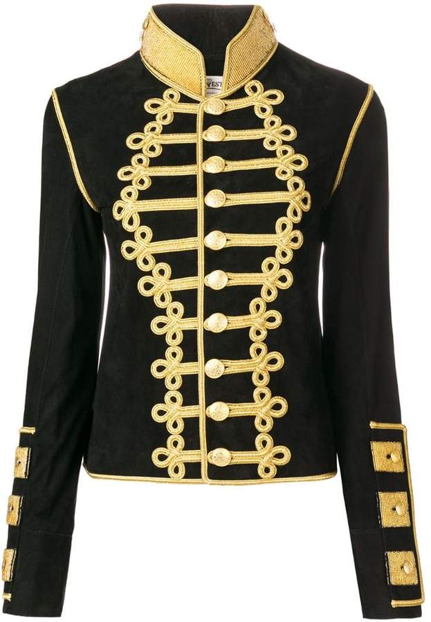 Jessie Western cropped military jacket