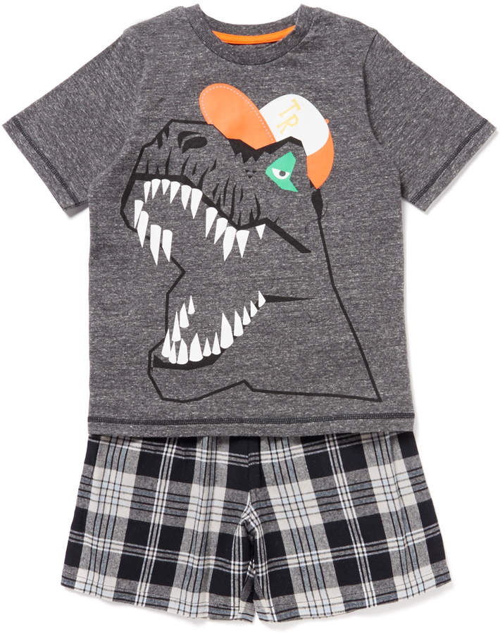 Tu Clothing Blue Grey T-Rex Woven Pyjamas