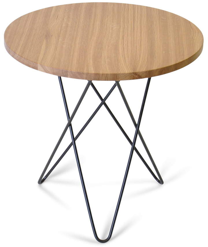 Ox Denmarq - Tall Mini O Beistelltisch Ø 50 cm, schwarz / eiche