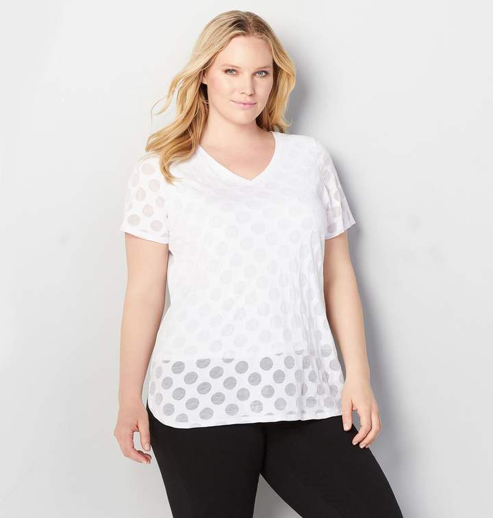 Large Dot Burnout Active Tee