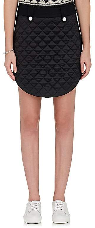 The RERACS Women's Quilted-Front Wool Miniskirt