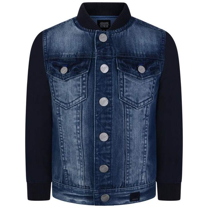 Armani JuniorBoys Blue Denim Jacket