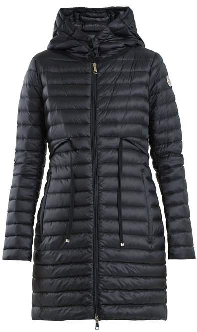 Barbel quilted down hooded coat