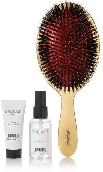 Balmain Paris Hair Couture - Gold Boar Bristle Brush & Haircare Set - one size