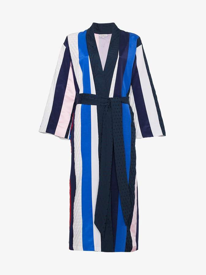 Striped midi robe