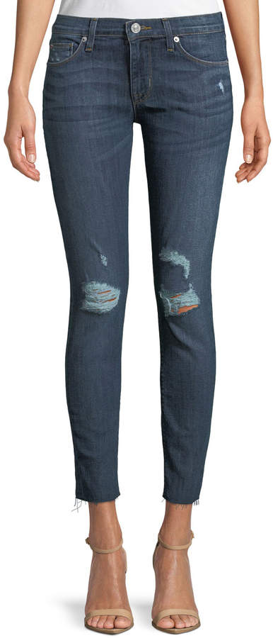 Krista Distressed Skinny Ankle Jeans