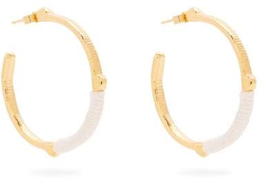 MARTE FRISNES Dido embroidered hoop earrings