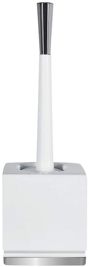 Roma Toliet Brush In White And Silver