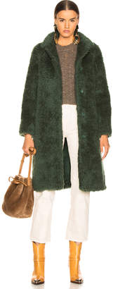 Sies Marjan Ripley Raglan Coat in Seaweed | FWRD