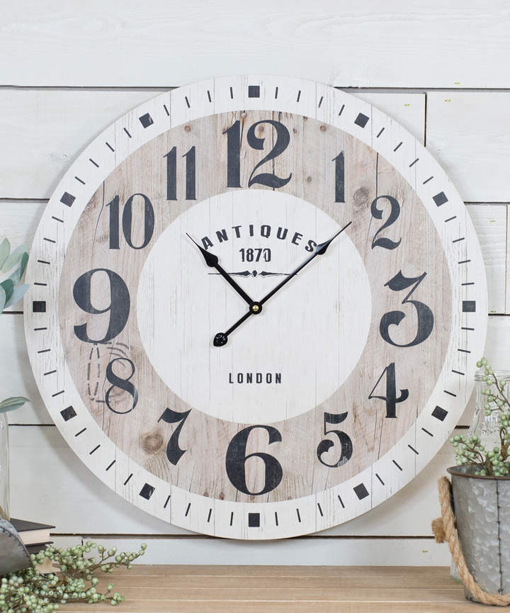 Gray & Beige Wall Clock