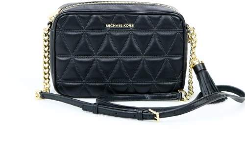 Michael Kors Ginny Medium Black Leather Camera Bag NWT $198 - ONE COLOR - STYLE