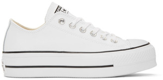 Converse White Leather Chuck Taylor All Star Lift Platform Sneakers Converse White Leather Chuck Taylor All Star Lift Platform Sneakers