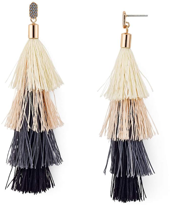 Stacked Tassel Drop Earrings