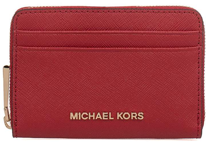 Michael Kors Bright Red Money Pieces Saffiano Leather Card Holder - RED - STYLE