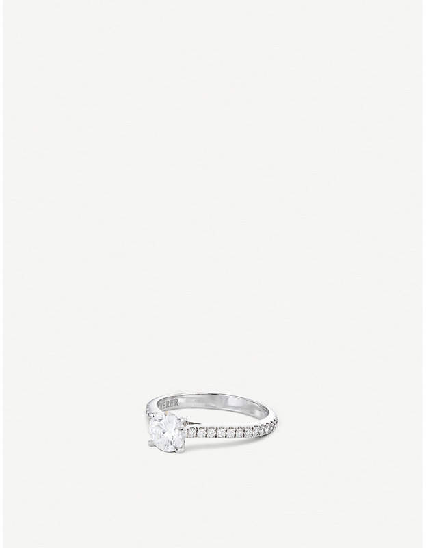 BUCHERER JEWELLERY Solitaire 18K white-gold and diamond ring