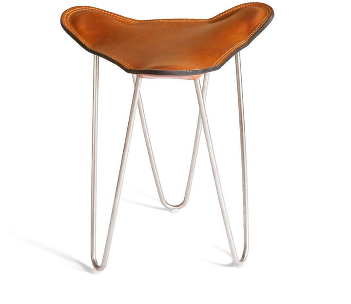 Ox Denmarq - Trifolium Hocker, edelstahl / haselnuss