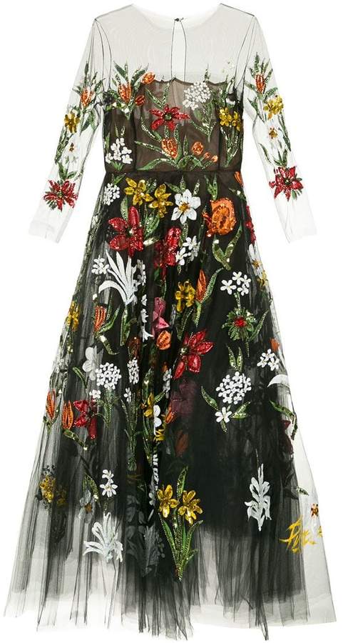 floral-embellished gownr