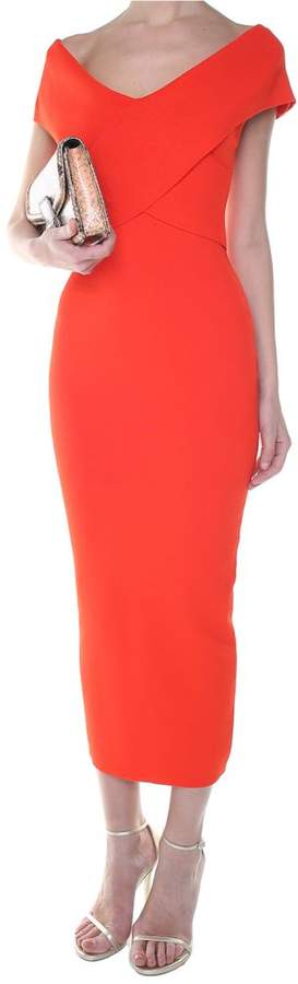 Cecile Off-the-shoulder Stretch-jersey Midi Dress