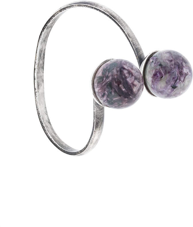 Midgard Paris Versilberte Armspange mit Kugeln