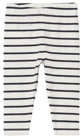 Tinycottons Off-White and Navy Small Stripes Leggings