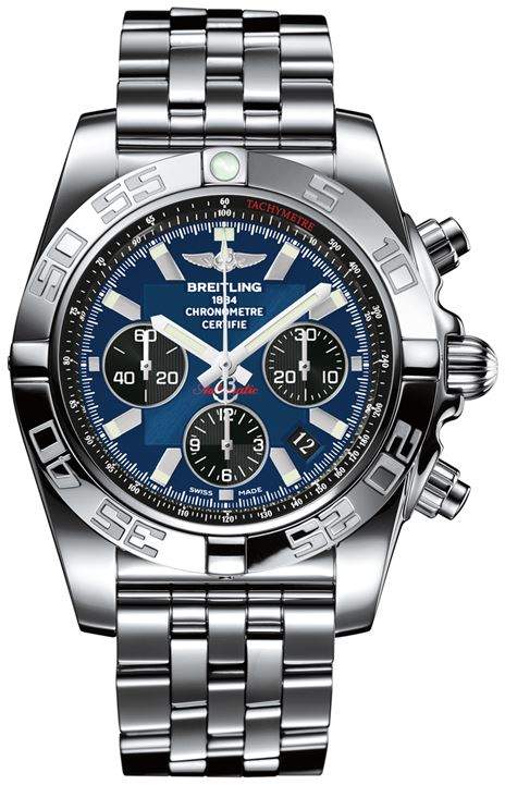 Stainless Steel Chronomat 44 Chronograph Watch 44mm