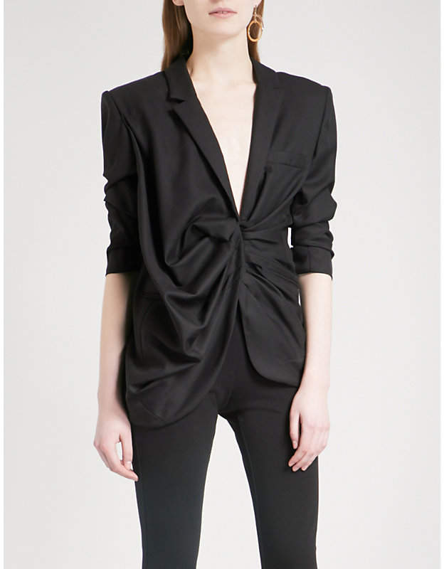 La Veste Bahia ruched wool blazer