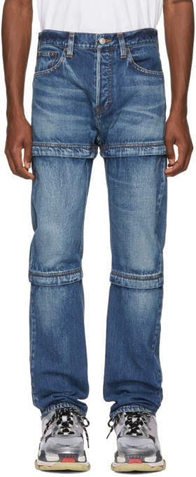 Blue Zipped Jeans