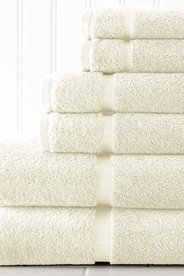 Amrapur Luxury Sheared Border 6-Piece Towel Set - Ivory