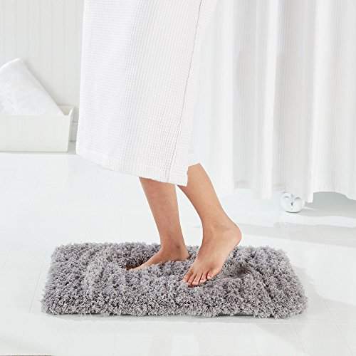Genteele Non-Slip Memory Foam Shaggy Bathroom Mat