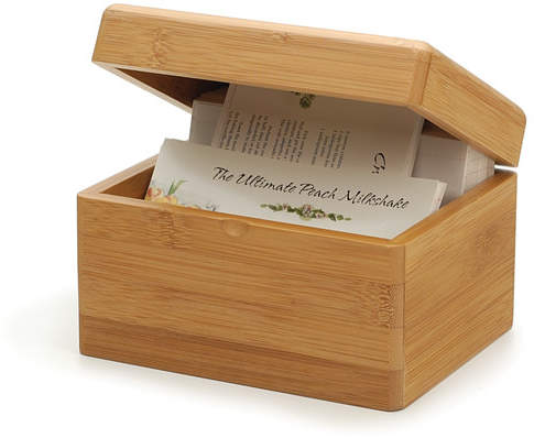 RSVP-INTL Bamboo Recipe Box