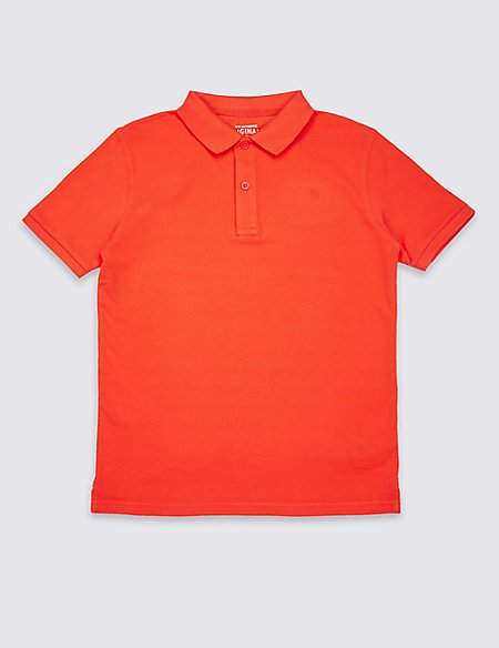 Pure Cotton Polo Shirt (3-16 Years)