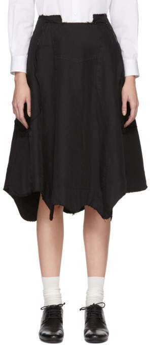 Black Reconstructed Skirt