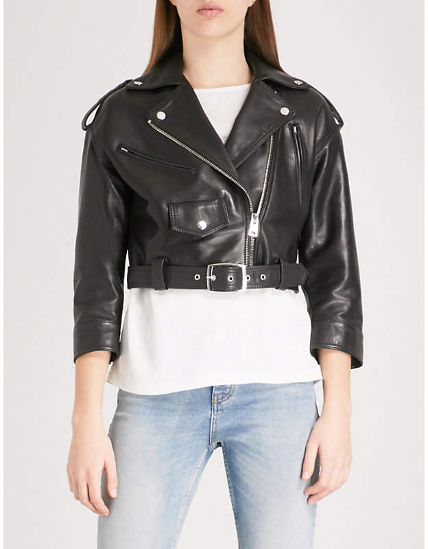Biker leather jacket