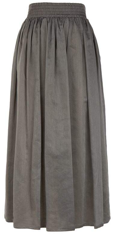 Silk-Cotton Midi Skirt
