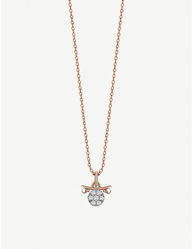 The Alkemistry Kismet By Milka 14ct rose-gold Libra necklace