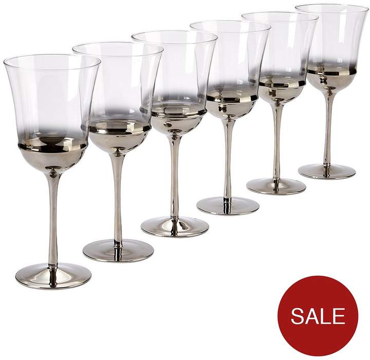 Ideal Home Silver Ombre Glasses - Set Of 6