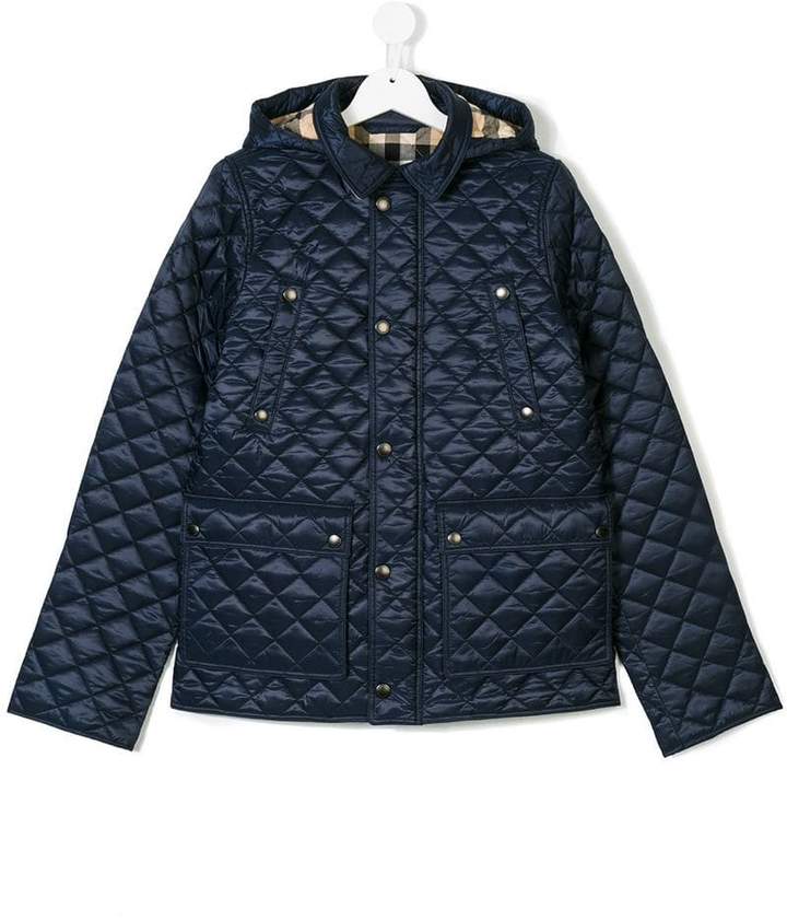 quilted hooded padded jacket