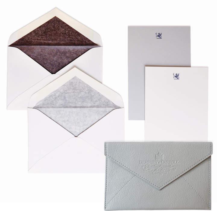 Correspondence Cards, Envelopes & Goatskin Leather Envelope 