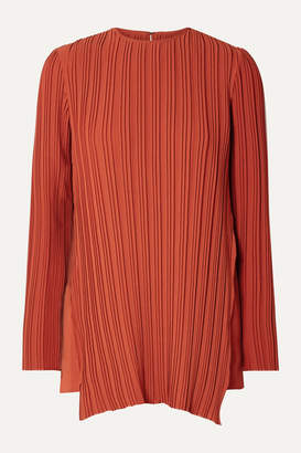 Victoria Victoria Beckham Victoria, Victoria Beckham - Plissé-crepe Tunic - Orange Victoria Victoria Beckham Victoria, Victoria Beckham - Plissé-crepe Tunic - Orange