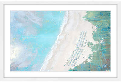 Wayfair Coastal Sand Canvas Framed Painting Print