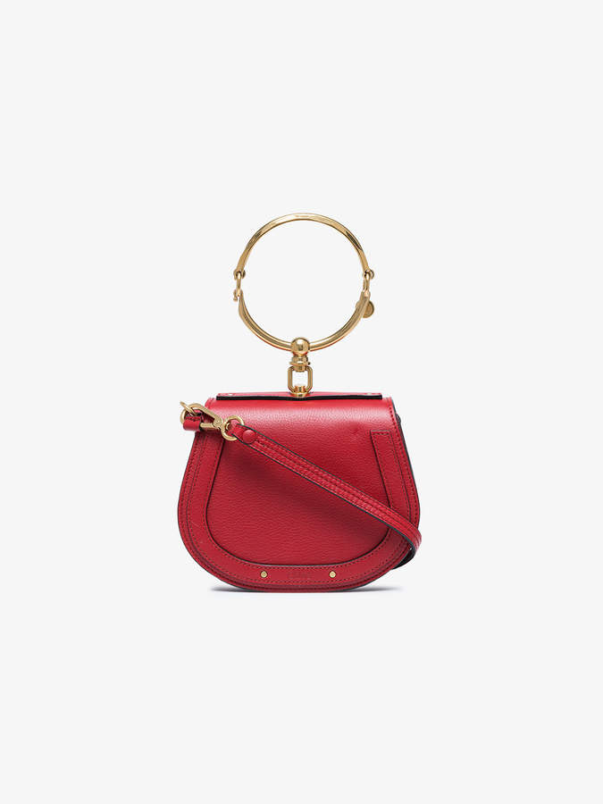 Red Nile small leather bracelet bag