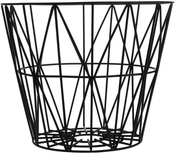 ferm living - Wire Basket Small, Schwarz